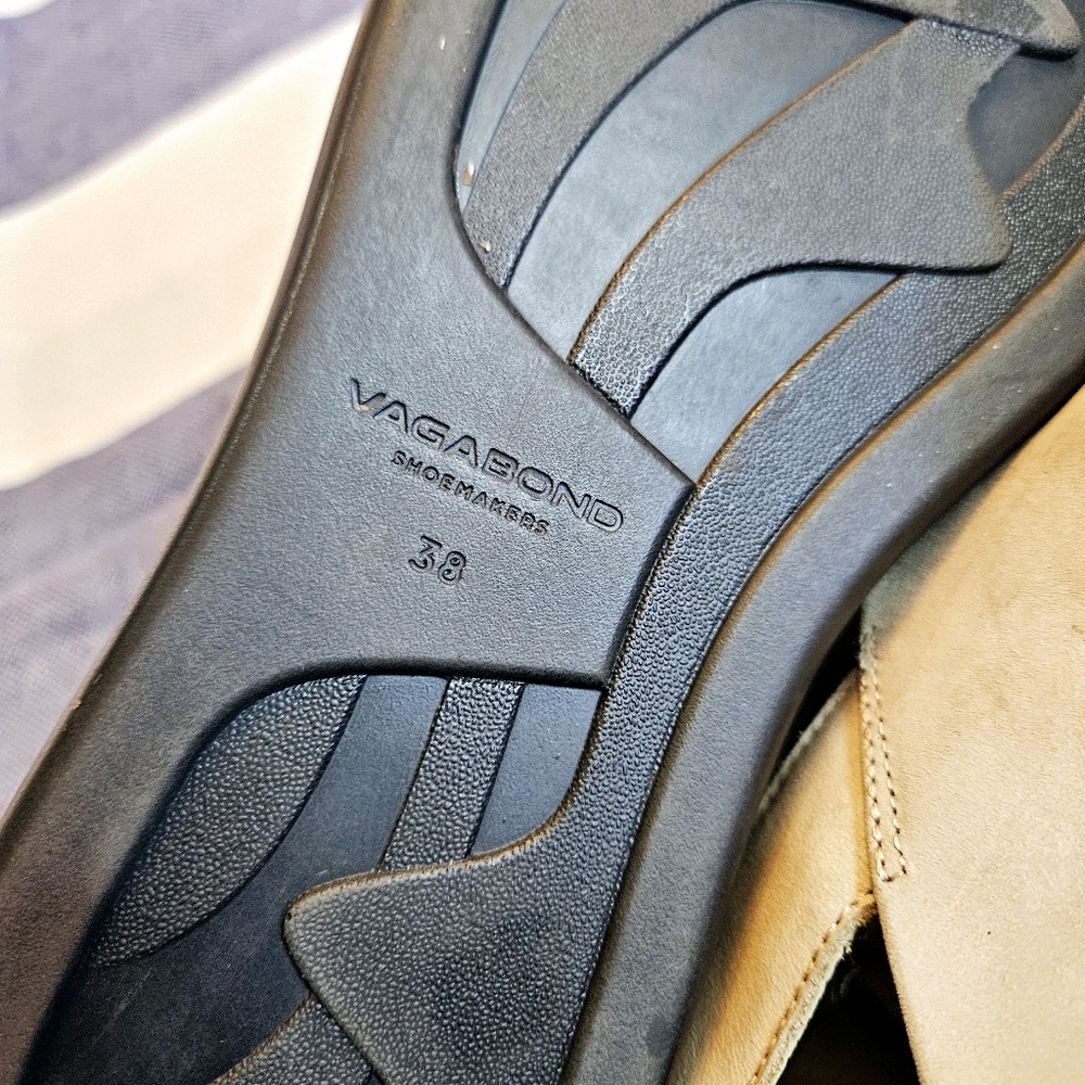 Vagabond Beige Suede Slingback Clogs - Picture 8 of 12